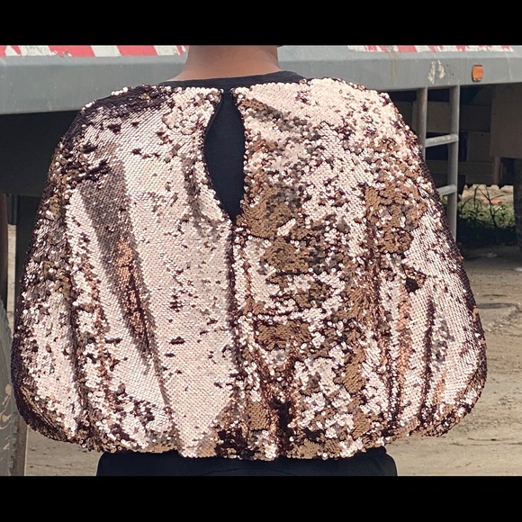 NYC Gabriel Union collection. Sequin cape shirt - Picture 2 of 2